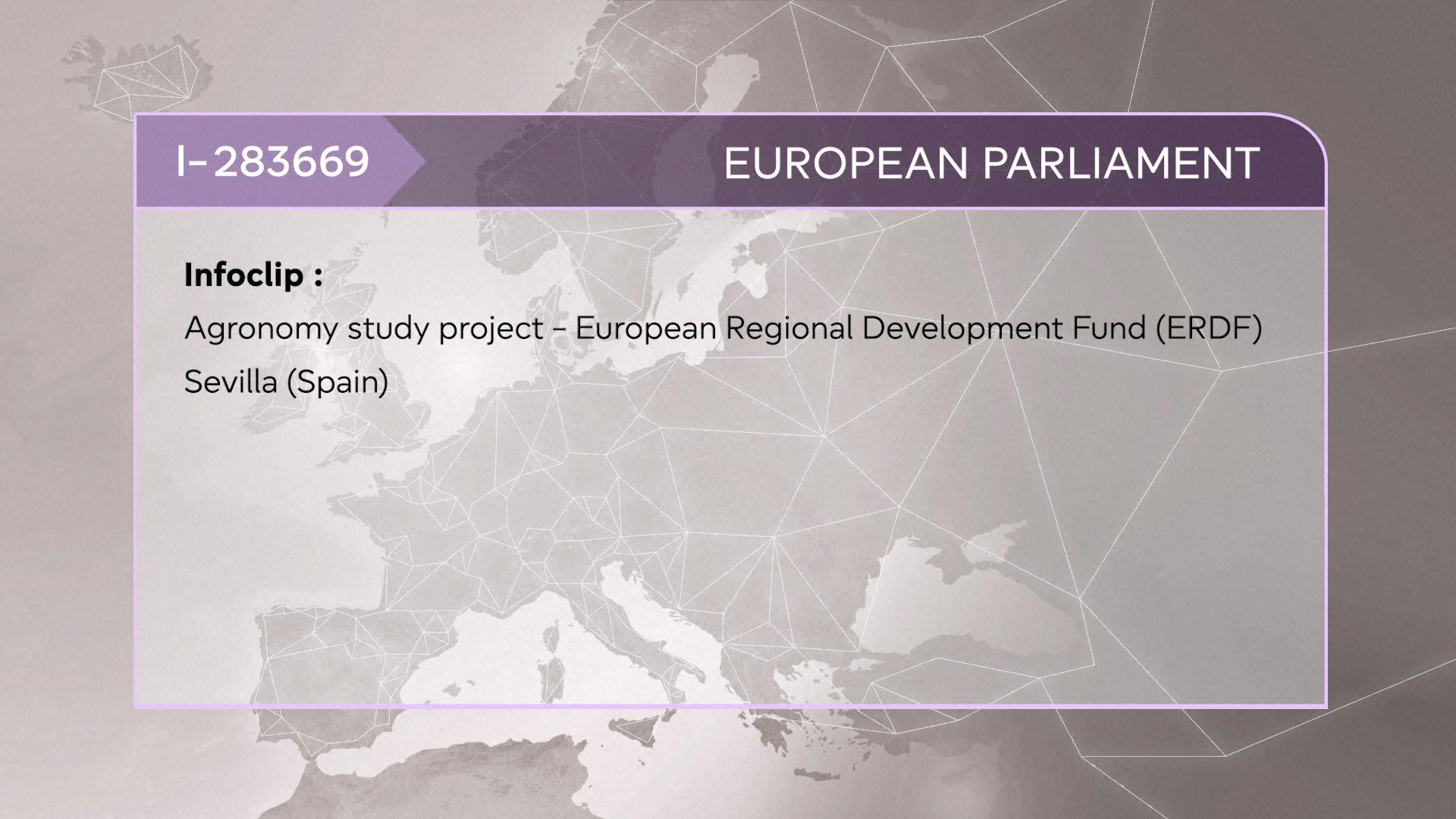 Infoclip: Agronomy study project - European Regional Development Fund (ERDF) - Sevilla (Spain)